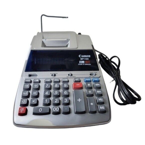 Canon MP11DX 12 Digits Printing Calculator Adding Machine-Tested - Picture 1 of 7